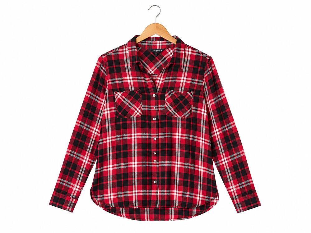 Rock & Republic Plaid Flannel Button-Down Shirt Size M